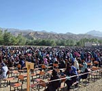 آزمون کانکور  دربامیان درفضای بازبرگزارشد